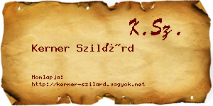 Kerner Szilárd névjegykártya